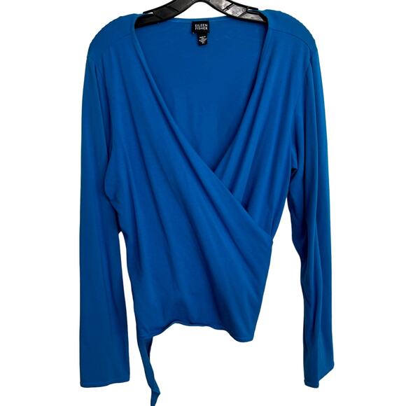 Eileen Fisher Blue Cardigan/Wrap Top Style #1737 Women's Size XL - Picture 1 of 12